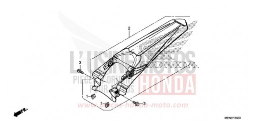 GARDE-BOUE ARRIERE CRF450RF de 2015